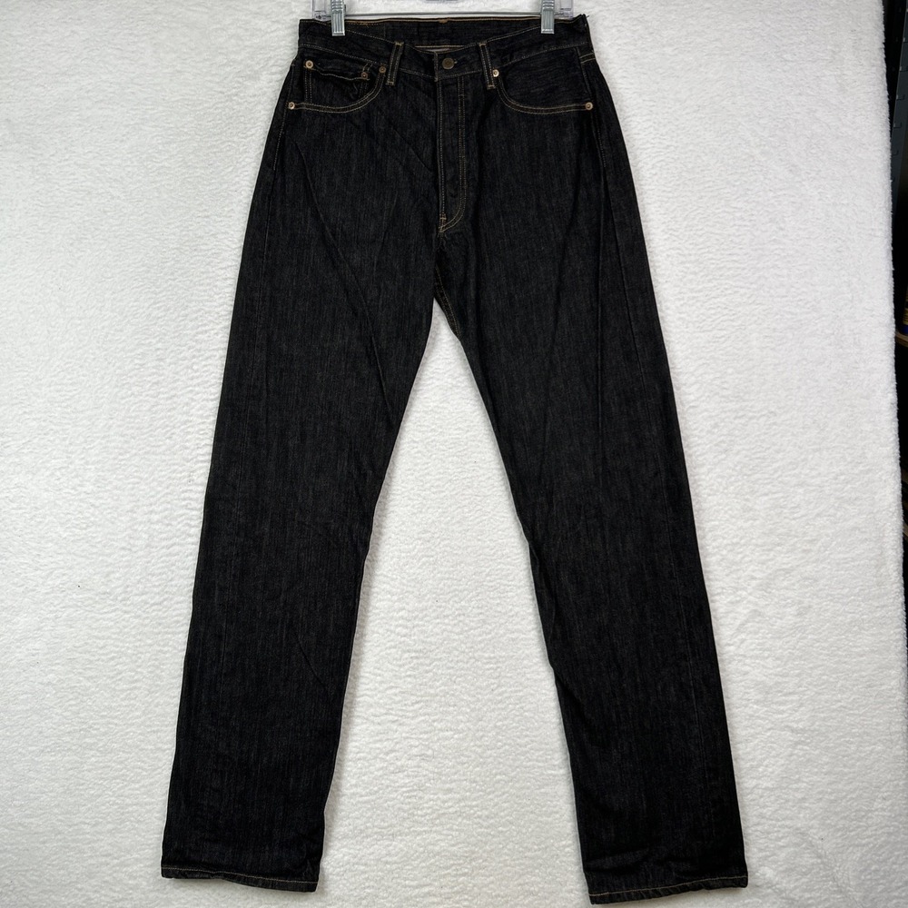 Levis 501XX Dark Wash Denim 33x38 Made in Mexico Button Fly 100% Cotton